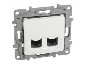 Розетка 2хRJ45 UTP cat.6 бял, Legrand Niloe